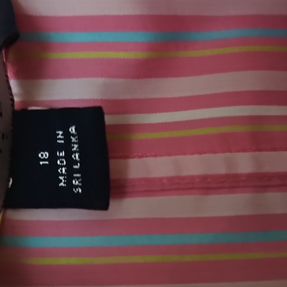 Lands’End Button Up 3/4 Sleeve Striped Shirt - Picture 6 of 10